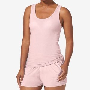 Tommy John lounge tank in barely there (light pink) size S like new